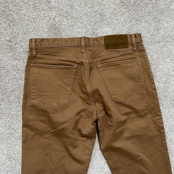 NWOT Todd Snyder SLIM FIT 5-POCKET CHINO Denim Jeans Mens 36x32 Caramel - Picture 5 of 10